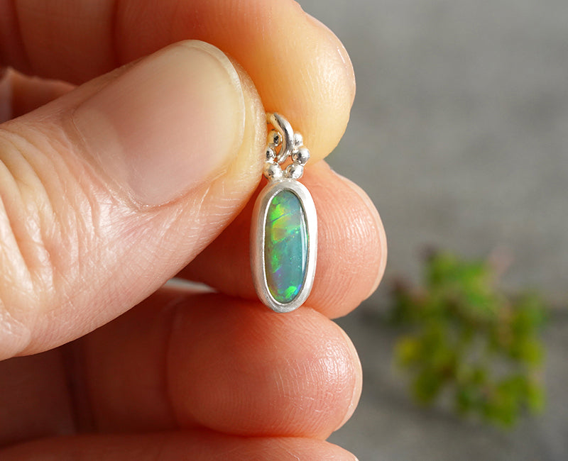 Australian White Opal Pendant