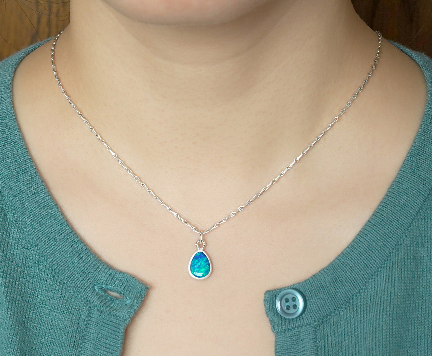 1.65ct Australian Opal Doublet Necklace