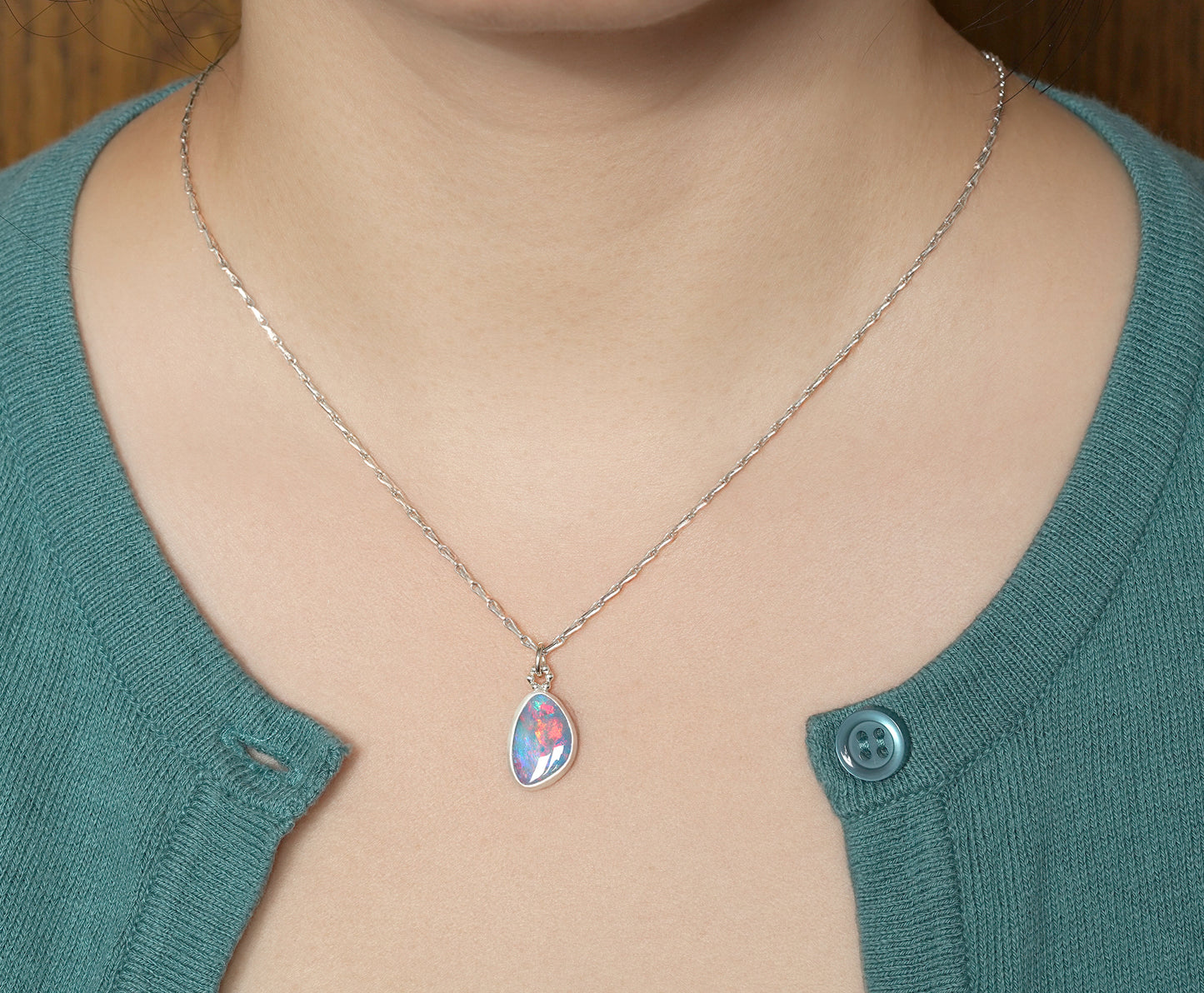 2.9ct Australian Opal Doublet Necklace