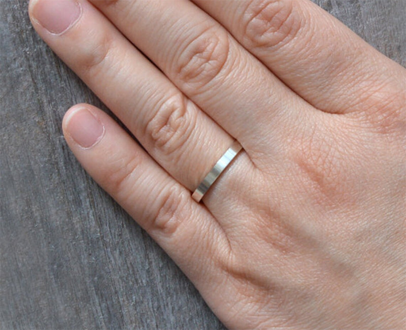 2mm Wedding Band, Silver Wedding Band, Gold Wedding Band, Platinum Wedding Band