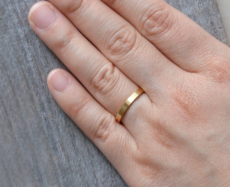 2mm Wedding Band, Silver Wedding Band, Gold Wedding Band, Platinum Wedding Band