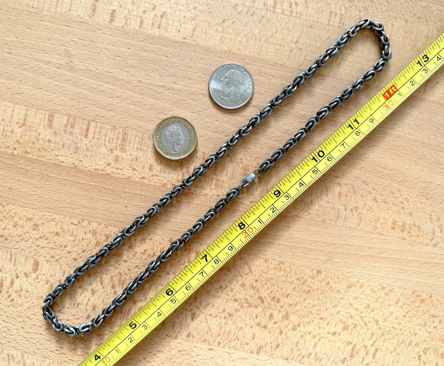 5mm Moscow Bit Chain Necklace in Oxidised Sterling Silver