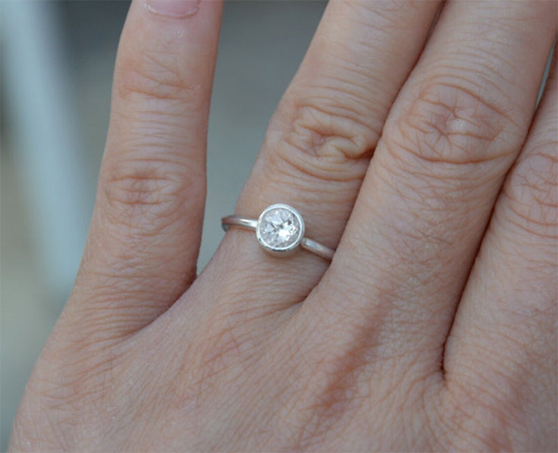 5mm Topaz Ring in Sterling Silver