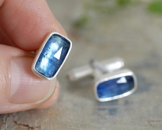 6.35ct Natural Kyanite Cufflinks