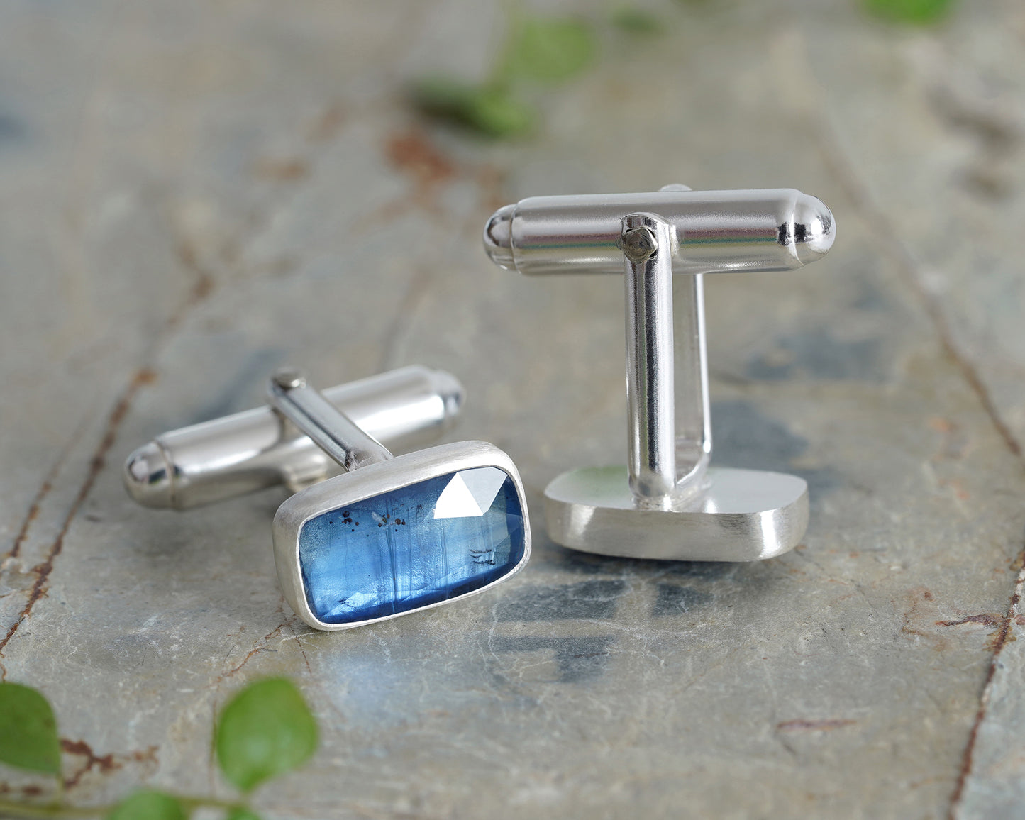 6.35ct Natural Kyanite Cufflinks