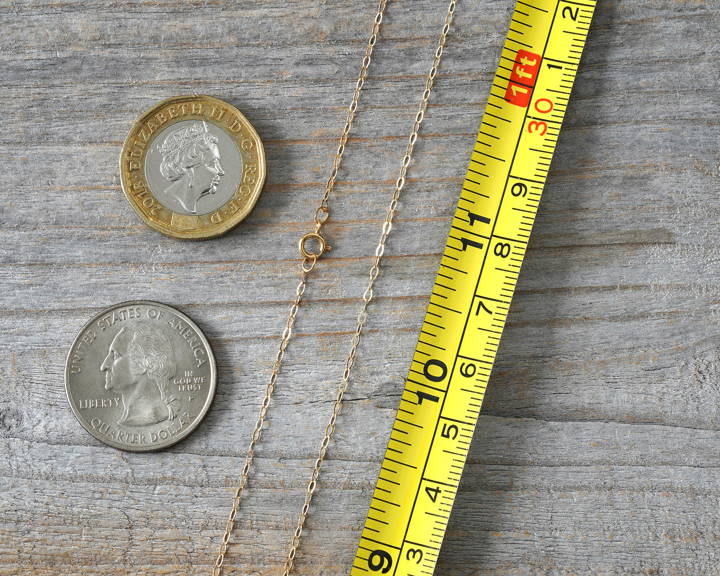 Solid 9ct Yellow Gold Diamond Cut Trace Chain