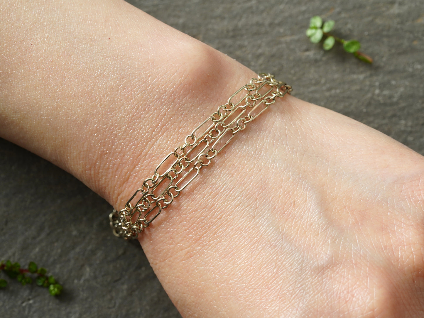 3mm Albert Chain Necklace in Solid 9k Yellow Gold