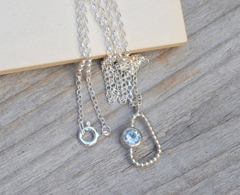 Baby Blue Topaz Necklace