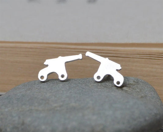Cannon Stud Earrings in Sterling Silver