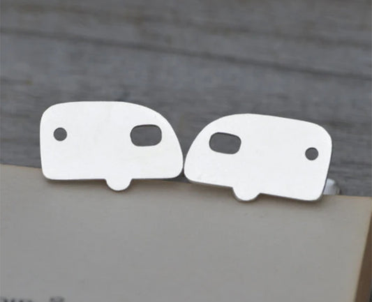 Caravan Cufflinks in Sterling Silver, Personalized Caravan Cufflinks
