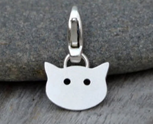 Cat Charm in Sterling Silver, Silver Cat Charm