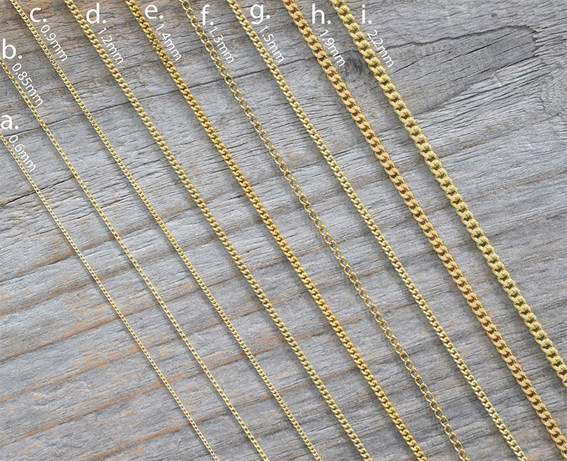 Curb Chain in 9ct Yellow Gold
