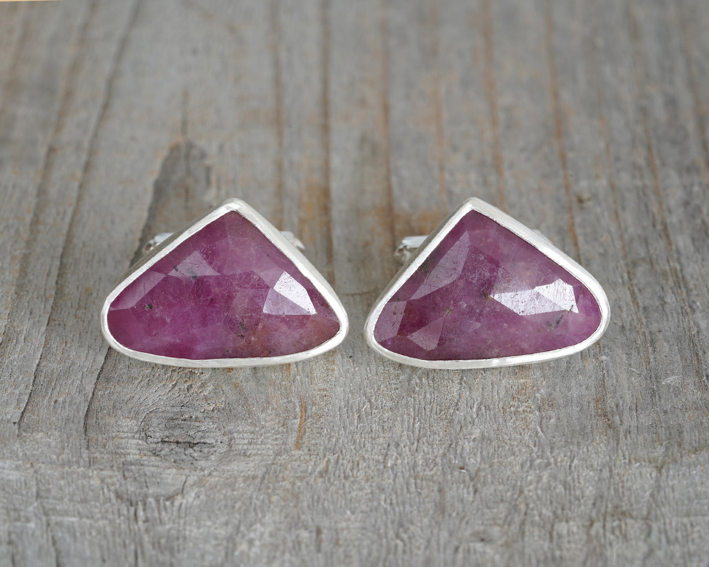 29ct Ruby Cufflinks in Sterling Silver