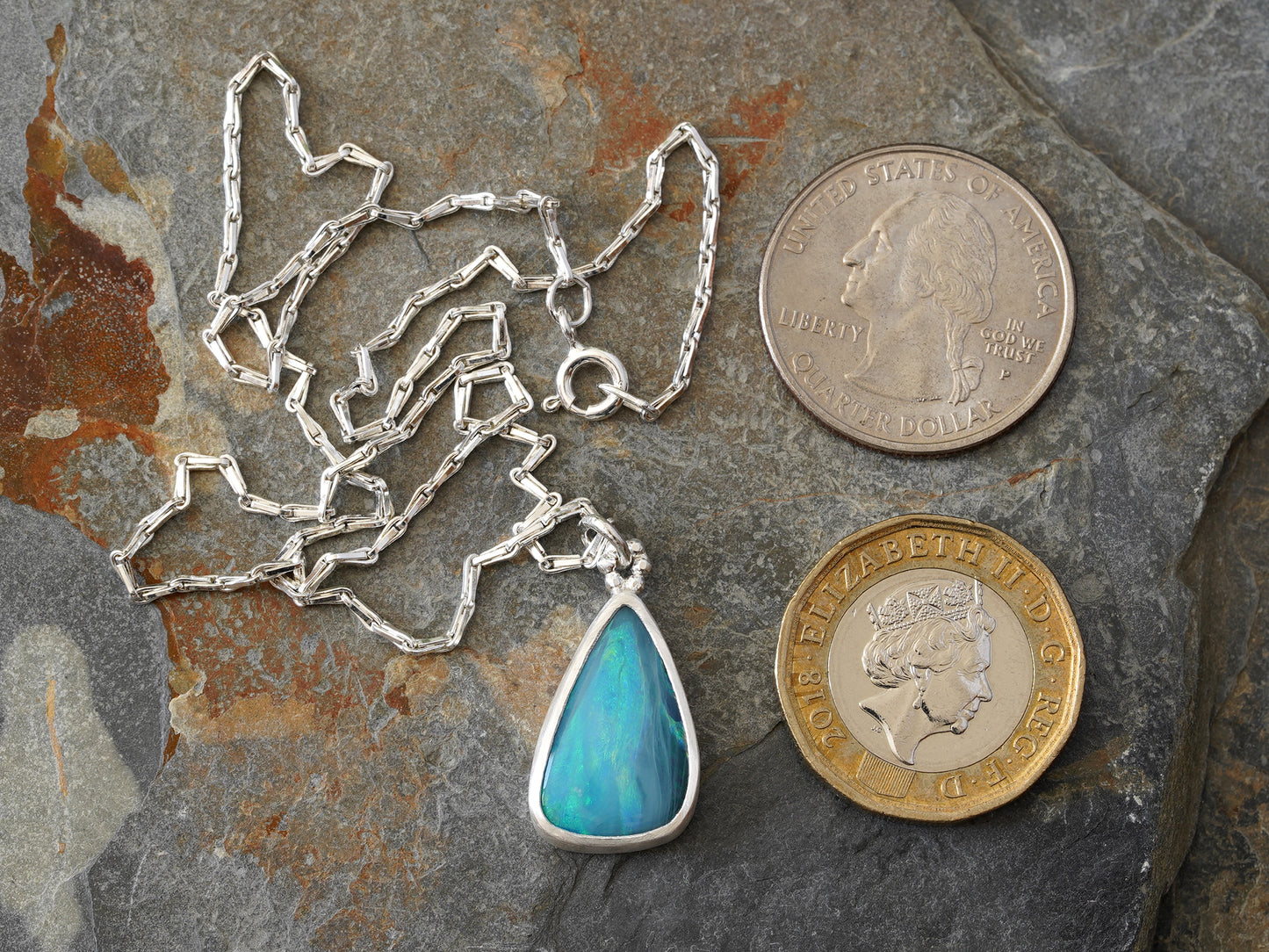4.2ct Australian Opal Doublet Necklace