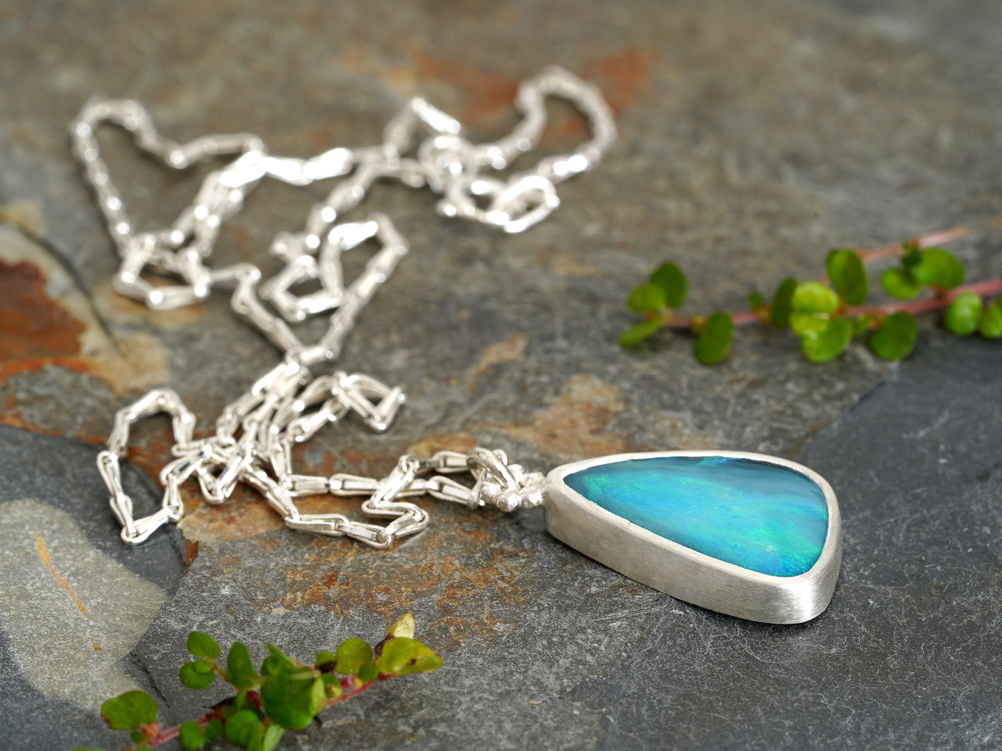 4.2ct Australian Opal Doublet Necklace