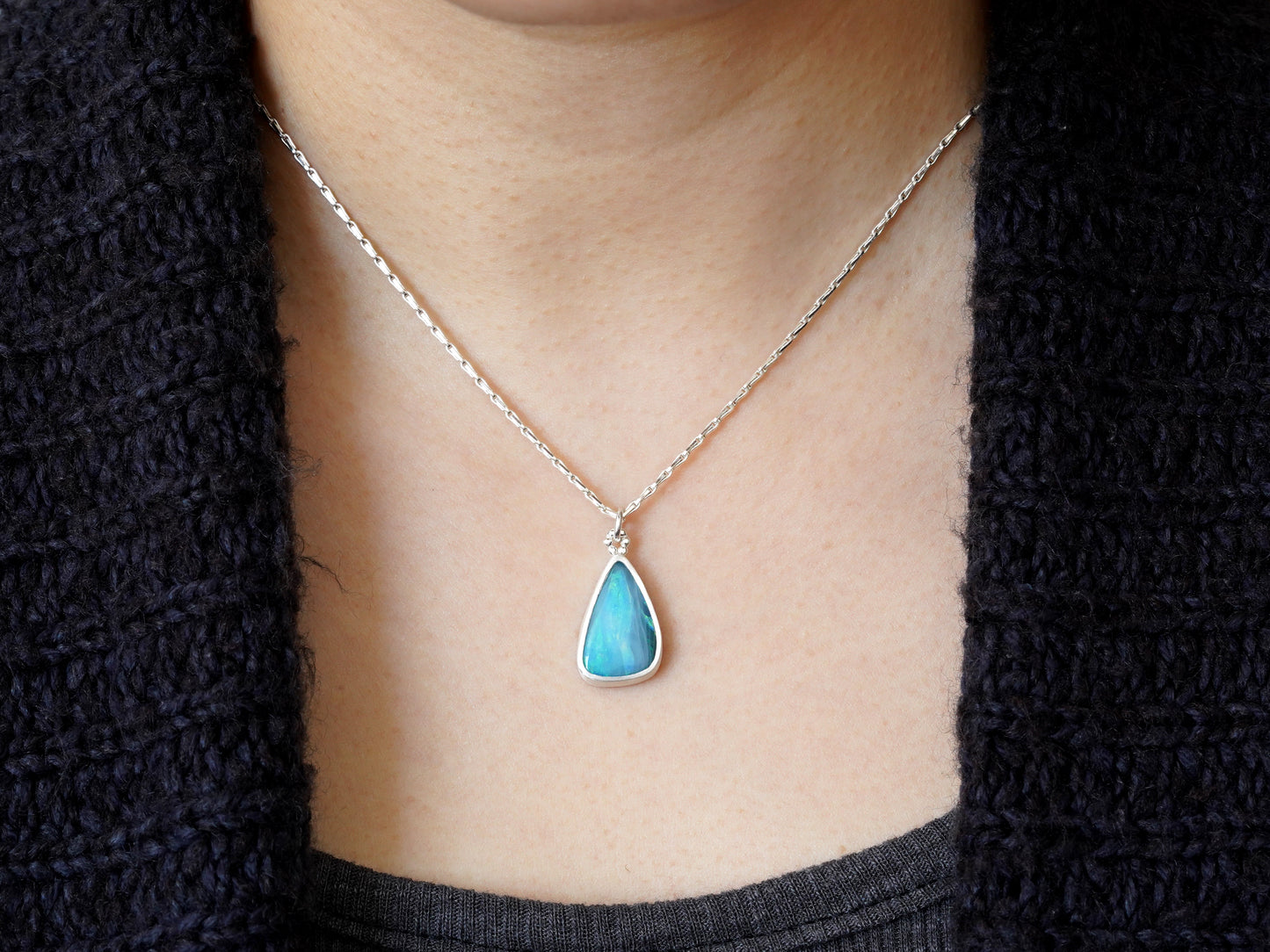 4.2ct Australian Opal Doublet Necklace