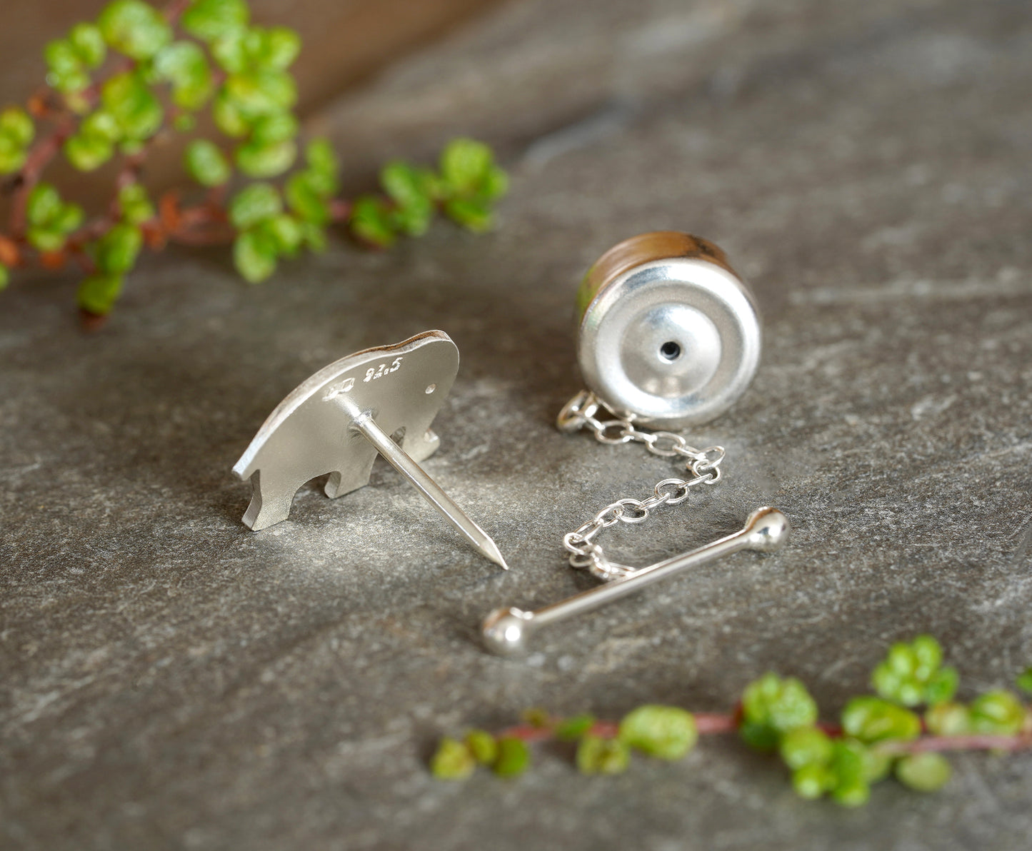 Elephant Tie Tack in Sterling Silver, Elephant Tie Pin in Sterling Silver