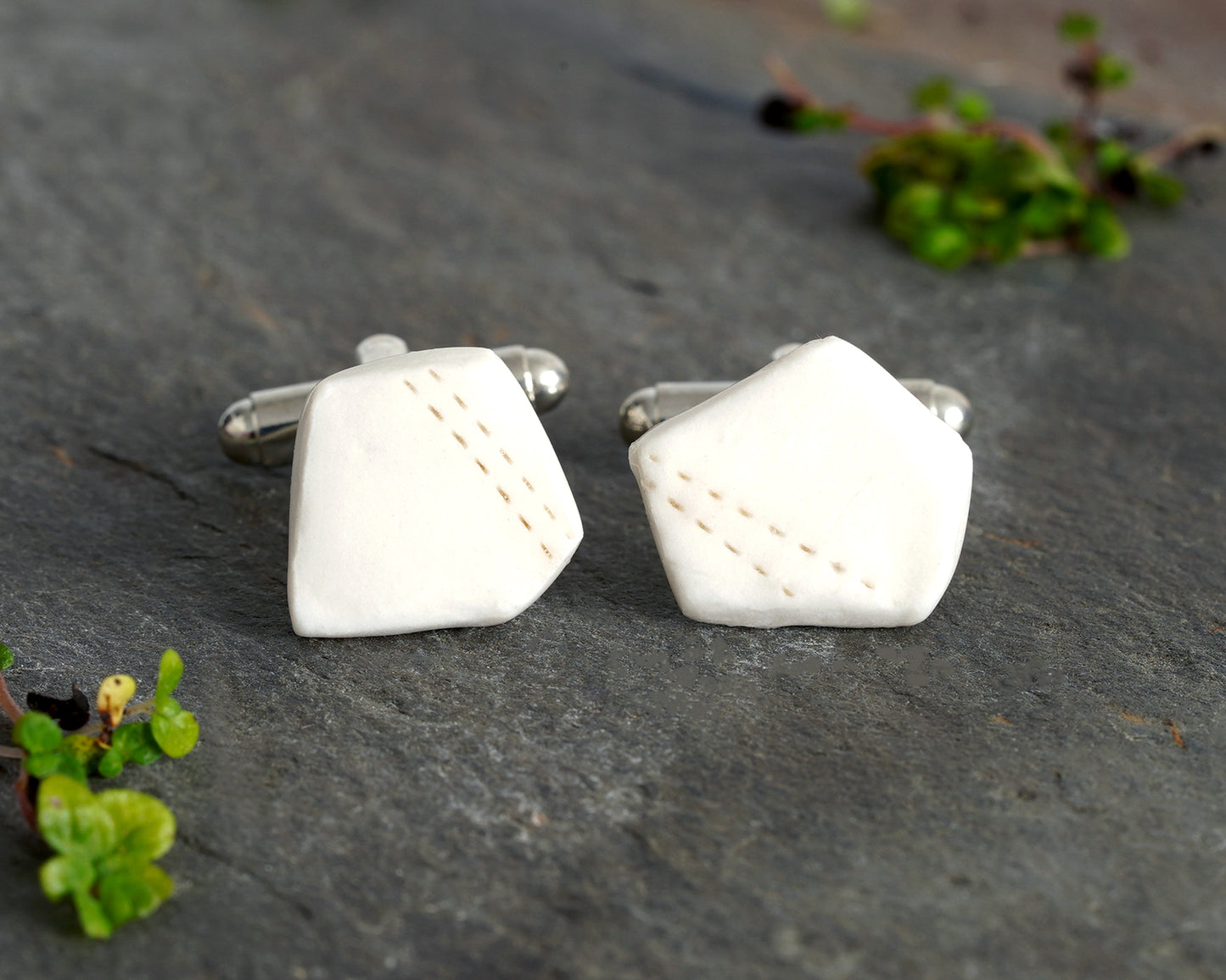 Geometric Porcelain Cufflinks