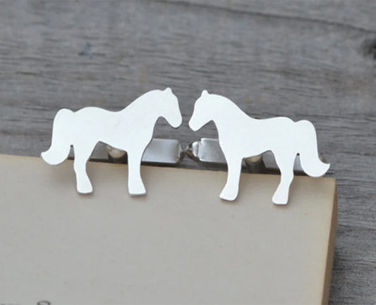 Horse Cufflinks in Sterling Silver, Silver Horse Cufflinks