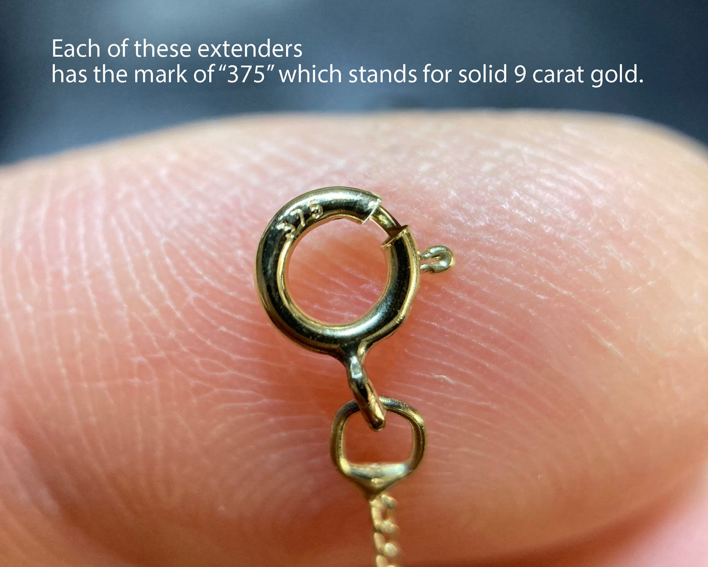 Chain Extender in Solid 9ct Yellow Gold Available in 2", 3" and 4" Lengths