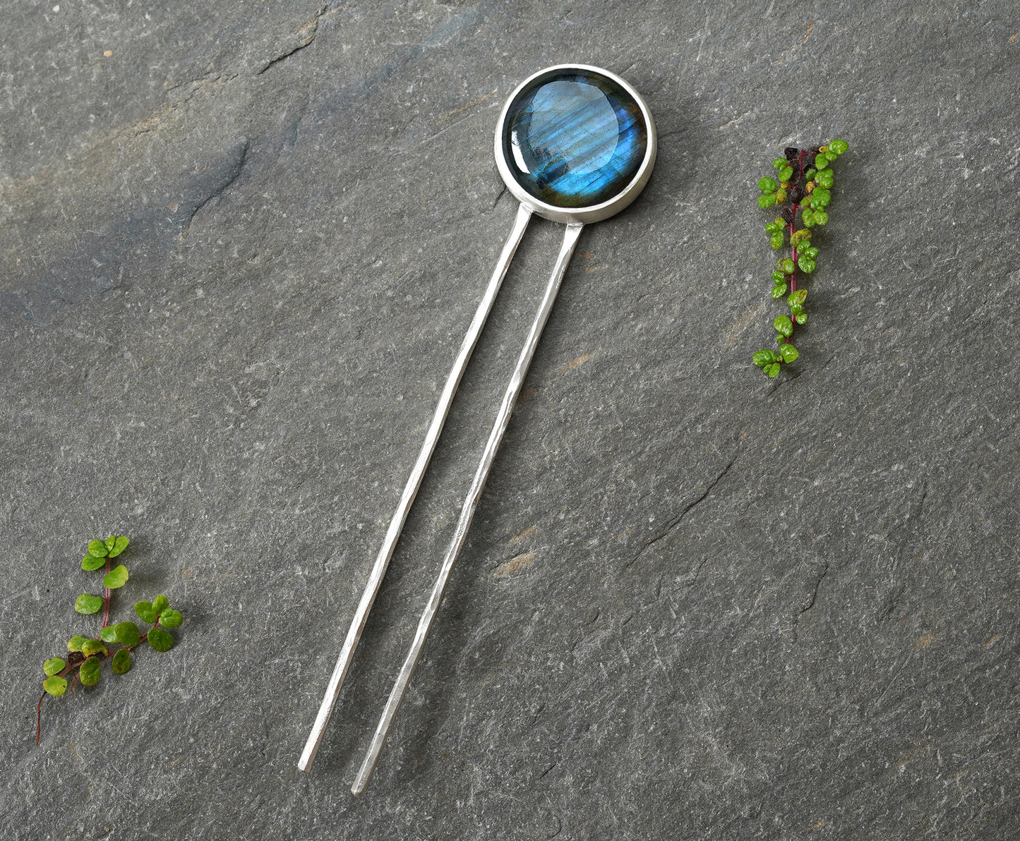 16.9ct Labradorite Hairpin in Solid Sterling Silver