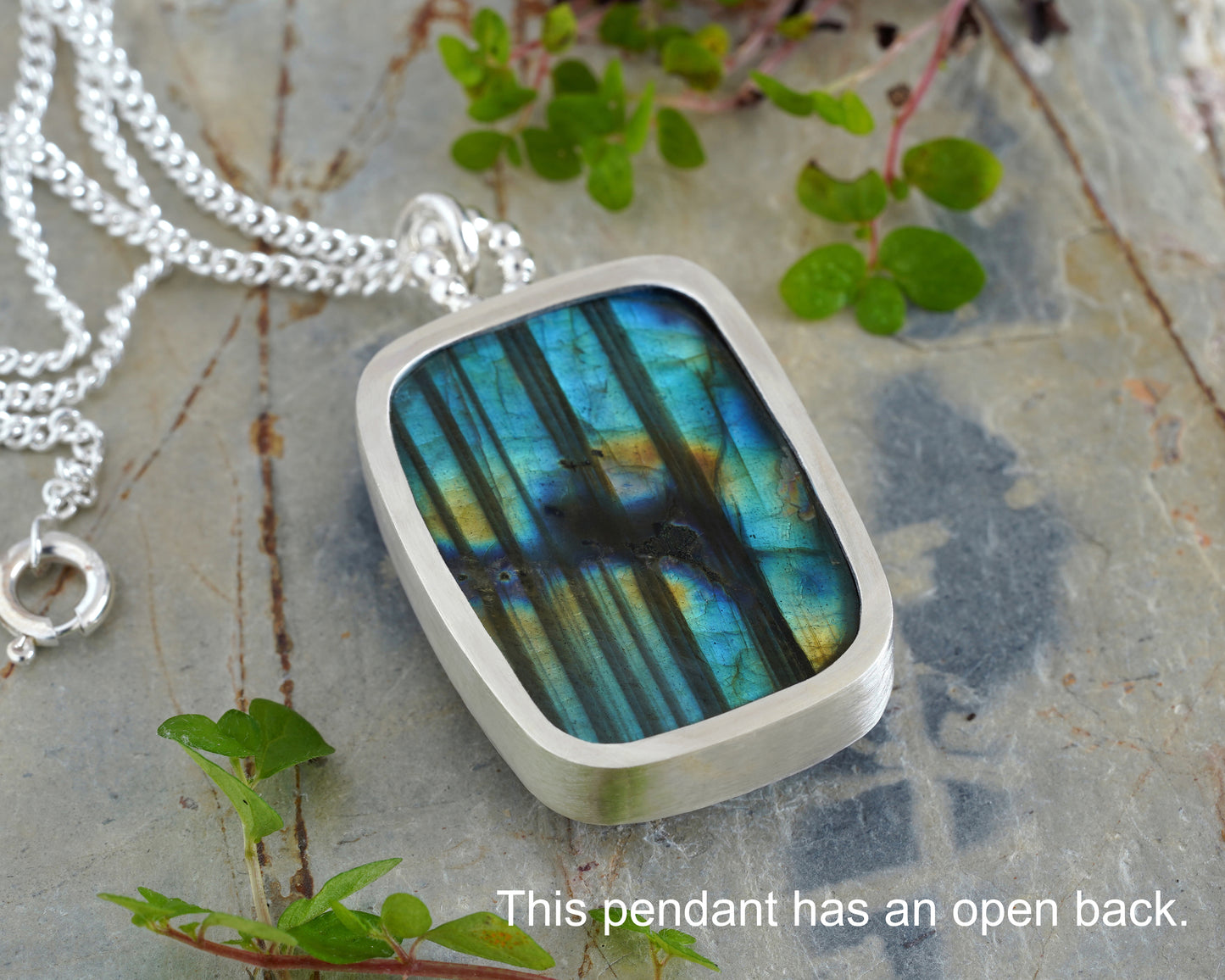 45ct Labradorite Necklace in Sterling Silver