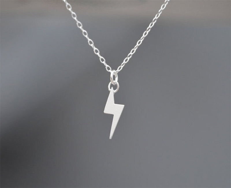 Lightning Bolt Necklace in Sterling Silver