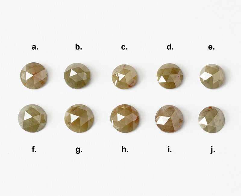 Olive Green Diamond Ring in 18k Yellow Gold, Diamond Engagement Ring