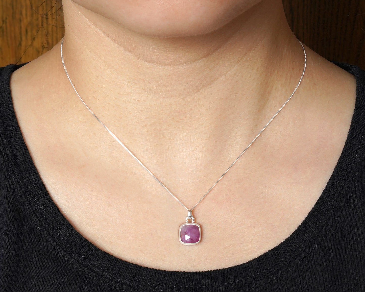 5.8ct Natural Pink Sapphire Necklace