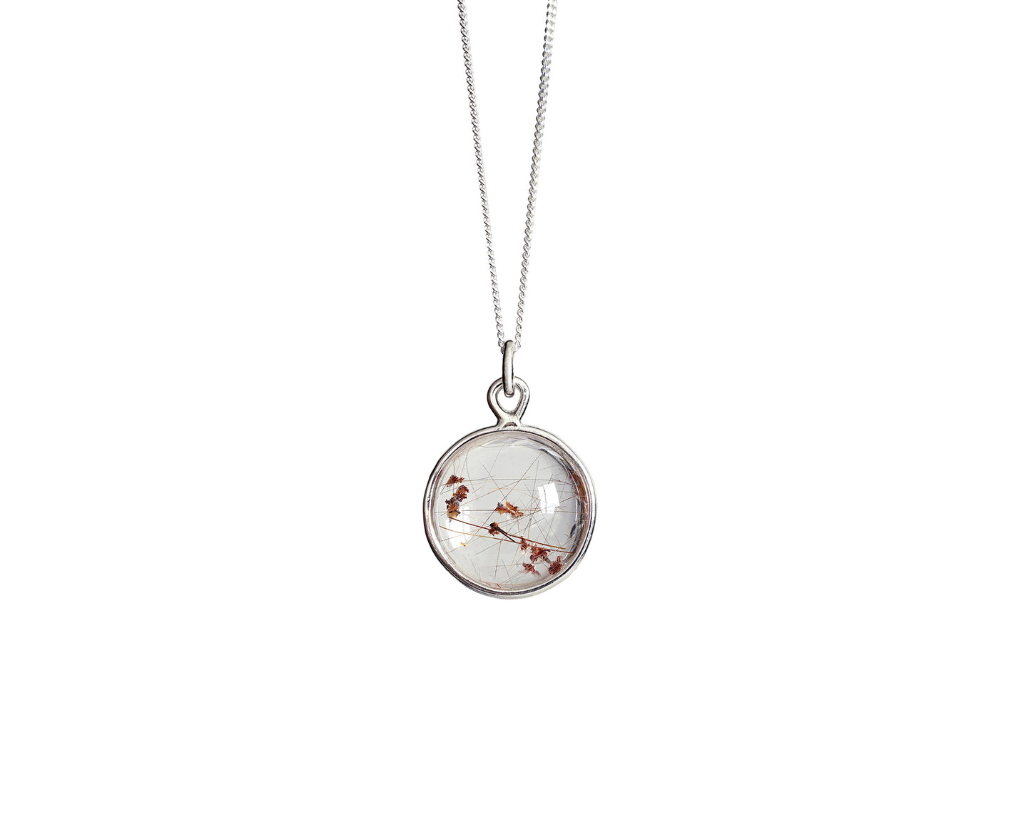 Rutilated Quartz Necklace in Sterling Silver, Made to Order