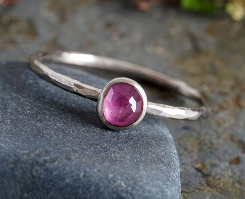 Small Tourmaline Ring in Sterling Silver