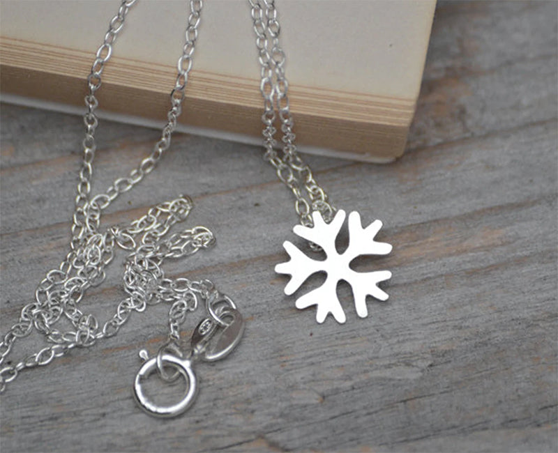 Snowflake Necklace in Sterling Silver
