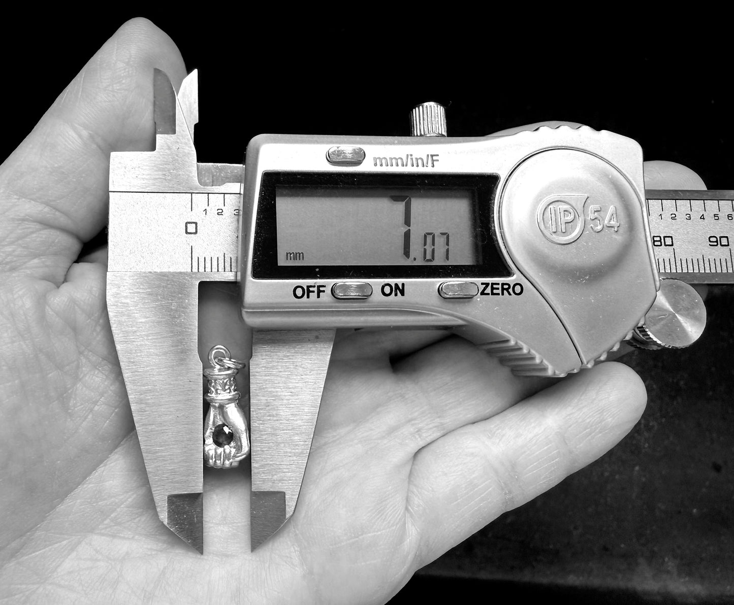 Hand Pendant with Natural Ruby