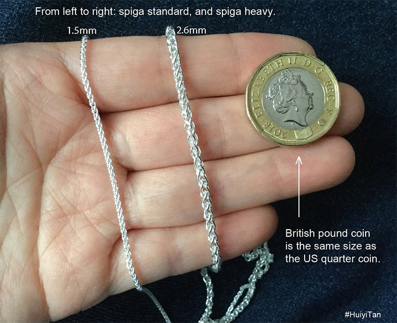 Solid Sterling Silver Chain; Cable, Diamond Cut Belcher, Spiga, Figaro, Special Trace, Omega