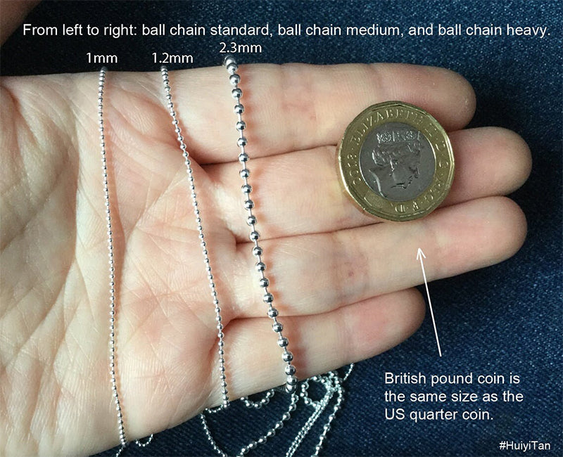 Solid Sterling Silver Chain; Snake, Box, Belcher, Diamond Cut Belcher, and Ball