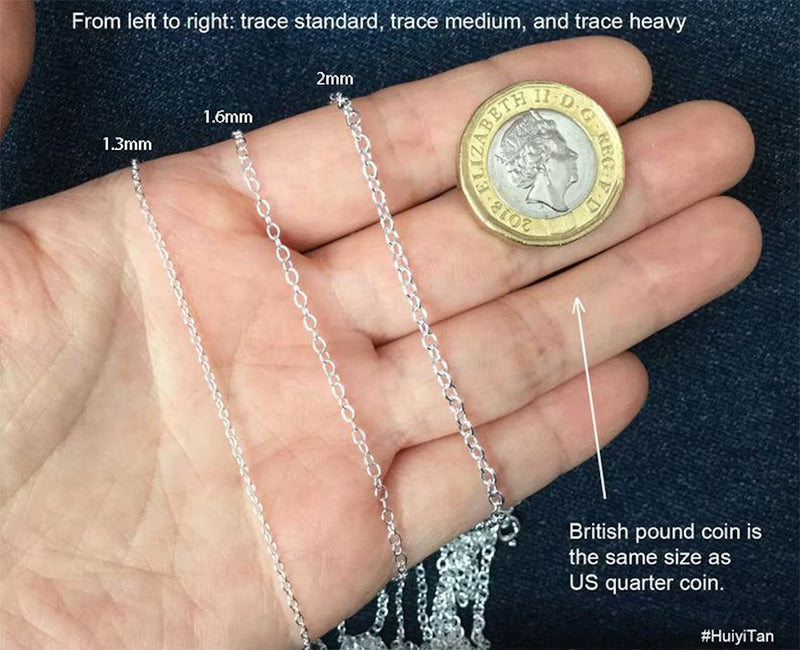 Solid Sterling Silver Chain, Trace, Diamond Cut Trace, Diamond Cut Curb, Curb and Rope