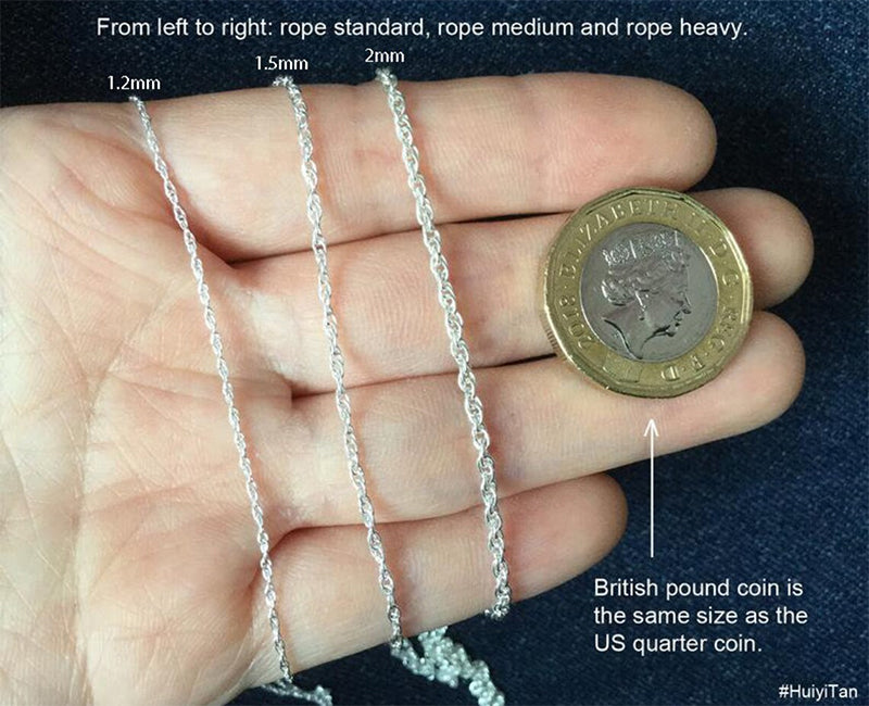 Solid Sterling Silver Chain, Trace, Diamond Cut Trace, Diamond Cut Curb, Curb and Rope