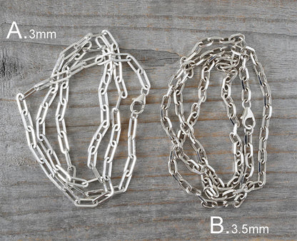 Solid Sterling Silver Trace Chain, with Lobster Clasp