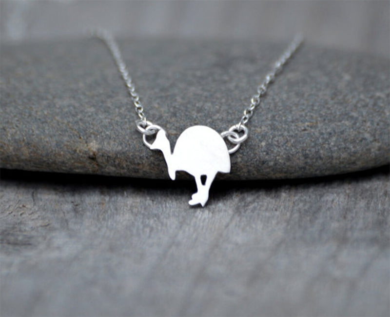 Southern Cassowary Necklace in Sterling Silver