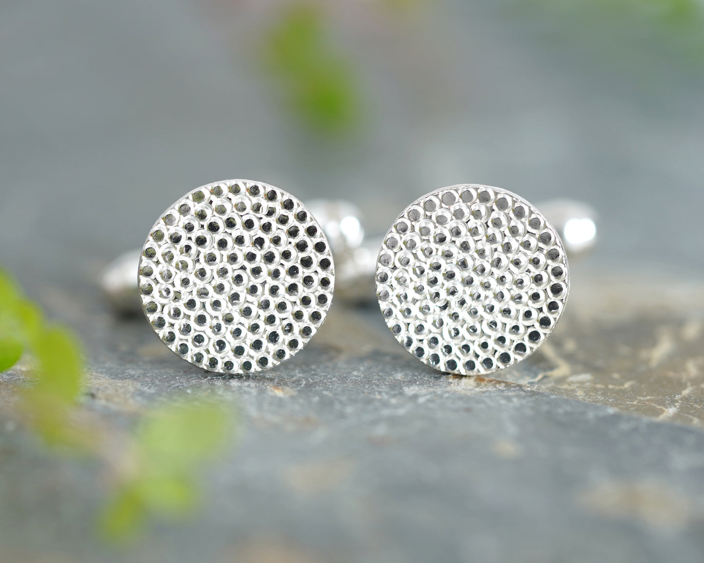 Dragon Scale Cufflinks in Sterling Silver