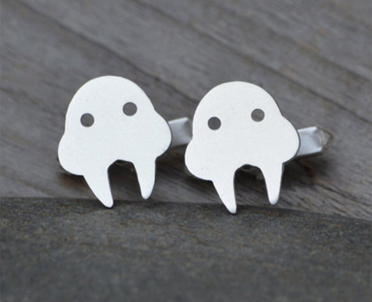 Walrus Cufflinks in Sterling Silver, Personalized Walrus Cufflinks