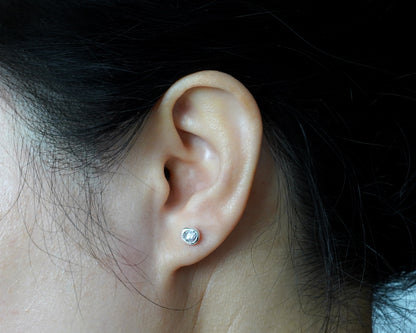 0.6ct Rough Diamond Stud Earrings