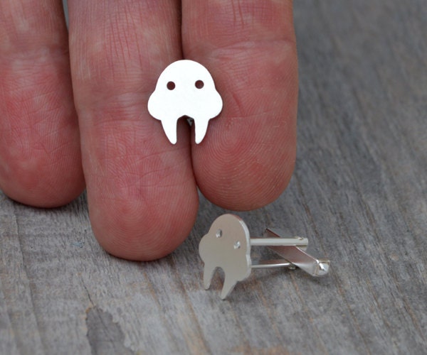 Walrus Cufflinks in Sterling Silver, Personalized Walrus Cufflinks
