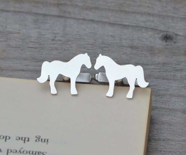 Horse Cufflinks in Sterling Silver, Silver Horse Cufflinks