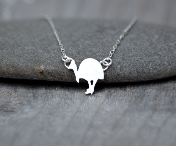 Southern Cassowary Necklace in Sterling Silver