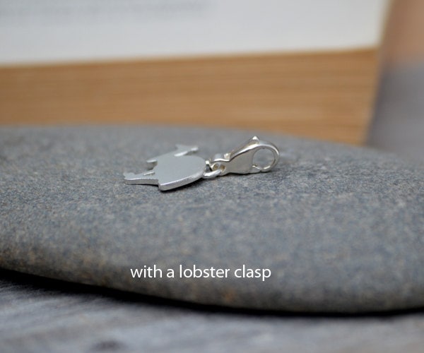 Southern Cassowary Charm in Sterling Silver, Silver Animal Charm