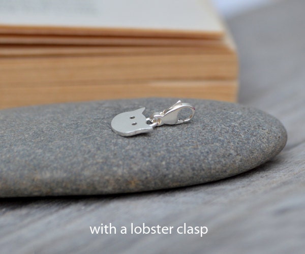 Cat Charm in Sterling Silver, Silver Cat Charm