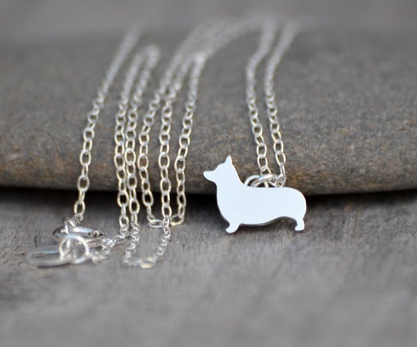 Corgi Necklace in Sterling Silver