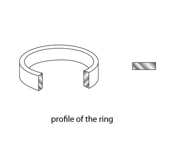 Flat Wedding Band in 9ct Yellow Gold, 8mm Wedding Band, Satin Finish Wedding Band