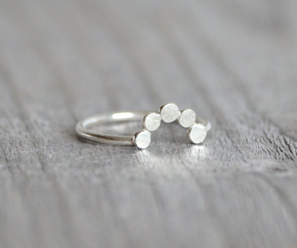 Contour Wedding Ring, Dewdrop Wedding Ring
